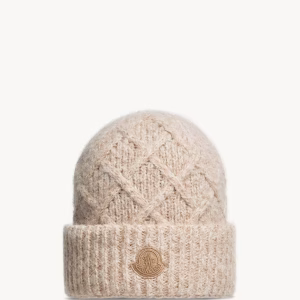 Moncler Beige Alpaca Blend Beanie | Fragment Clothing