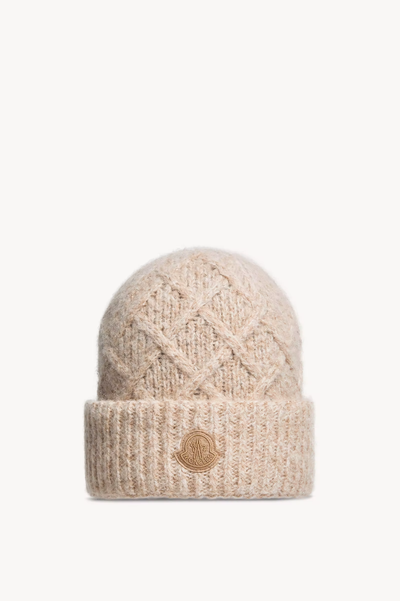 Moncler Beige Alpaca Blend Beanie Moncler Beige Alpaca Blend Beanie | Fragment Clothing