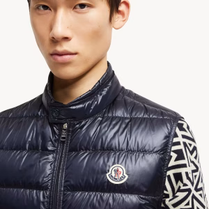 Moncler Blue Gui Packable Down Gilet | Fragment Clothing - View 2