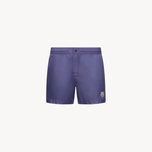 Moncler Blue Logo Swim Shorts | Fragment Clothing