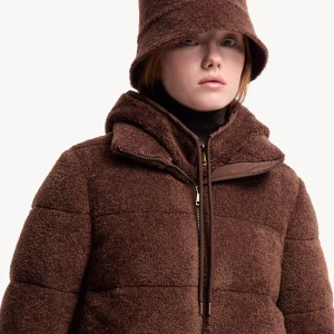 Moncler Brown Teddy Bucket Hat | Fragment Clothing - View 2