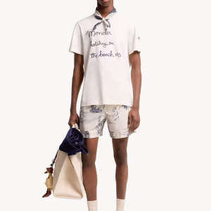 Moncler Embroidered Cotton T-Shirt | Fragment Clothing - View 2
