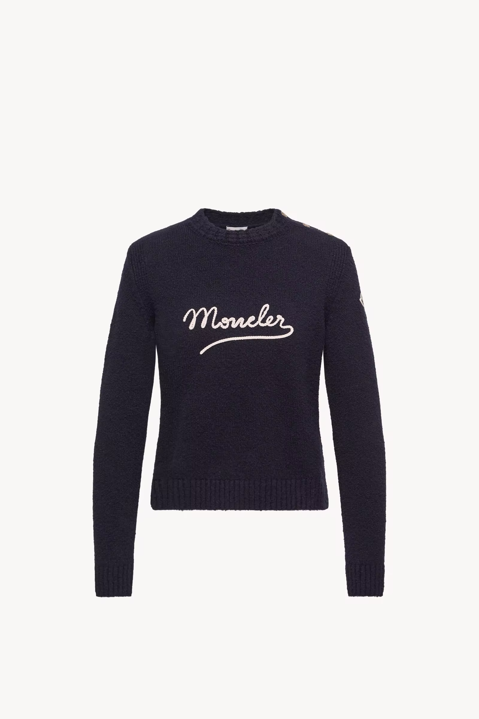 Moncler Embroidered Logo Cotton Blend Sweater Moncler Embroidered Logo Cotton Blend Sweater | Fragment Clothing