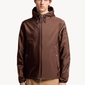 Moncler Grimpeurs Brown Hooded Windbreaker | Fragment Clothing - View 2