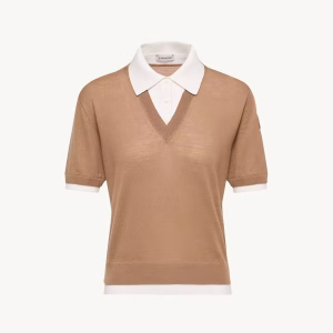 Moncler Layered Wool Polo Shirt | Fragment Clothing