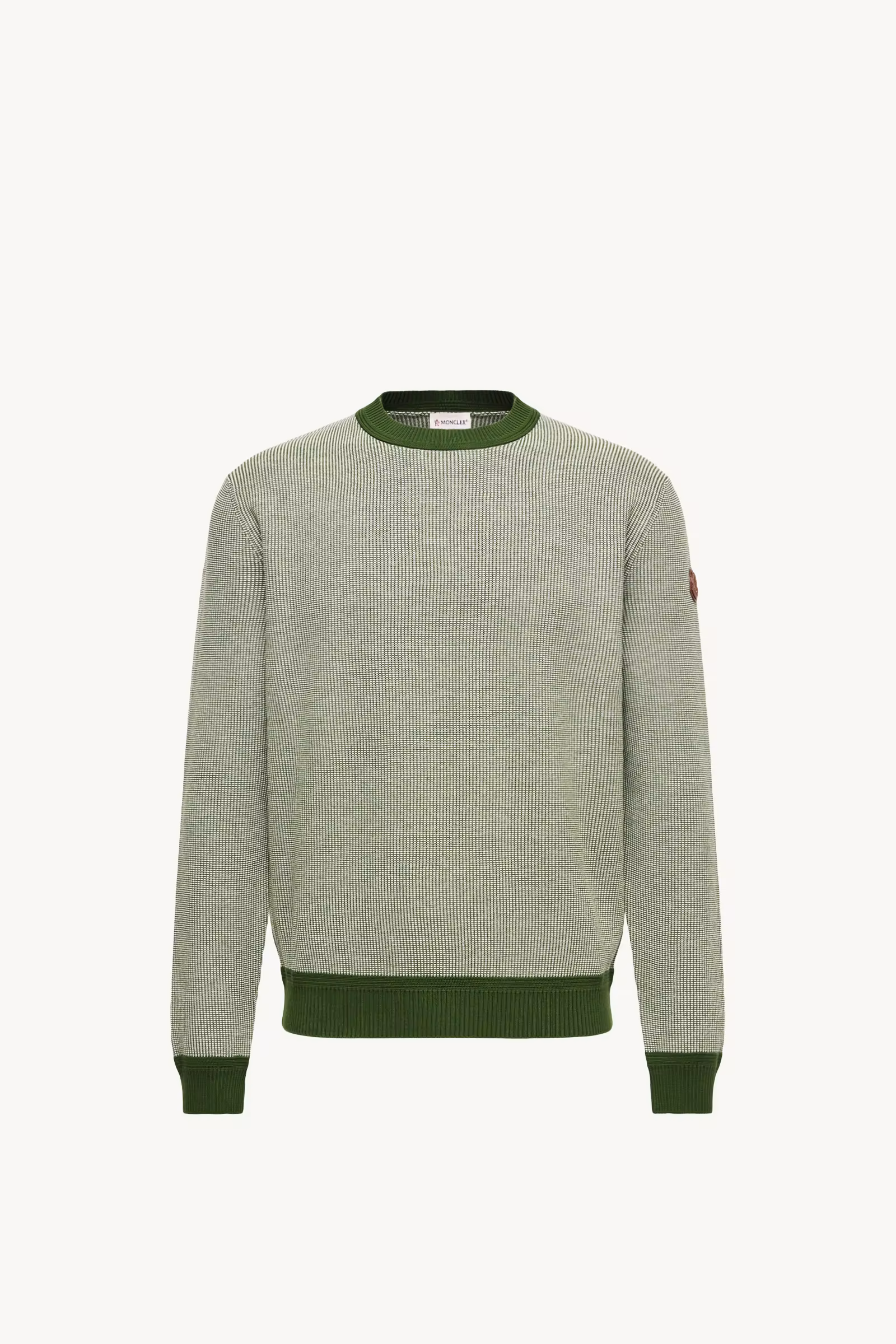 Moncler Leather Logo Cotton Sweater Moncler Leather Logo Cotton Sweater | Fragment Clothing