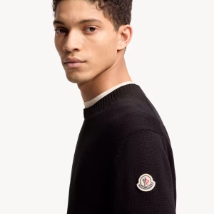 Moncler Logo Patch Cotton Sweater | Fragment Clothing - View 2