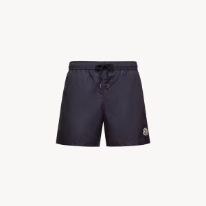 Moncler Logo Patch Swim Shorts | Fragment Clothing