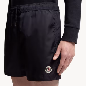 Moncler Logo Patch Swim Shorts | Fragment Clothing - View 2