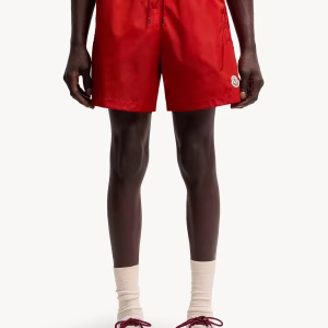 Moncler Red Logo Patch Swim Shorts1 | Fragment Clothing