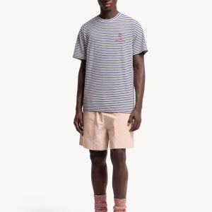 Moncler Striped Cotton & Modal Blend T-Shirt | Fragment Clothing - View 2