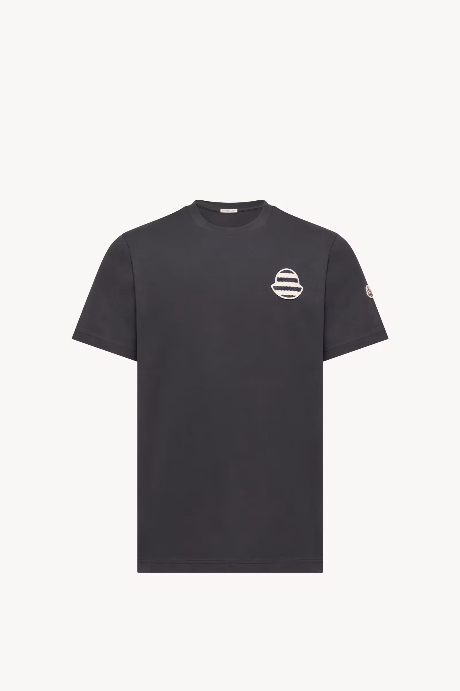 Moncler Striped Logo Cotton Navy Blue Jersey T-Shirt Moncler Striped Logo Cotton Navy Blue Jersey T-Shirt | Fragment Clothing