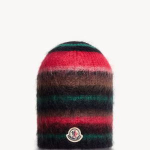 Moncler Striped Mohair Beanie | Fragment Clothing