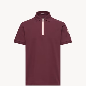 Moncler Tricolor-Trimmed Cotton Polo Shirt | Fragment Clothing