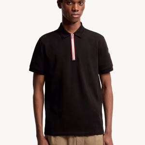 Moncler Tricolor Trimmed Cotton Polo Shirt3 | Fragment Clothing