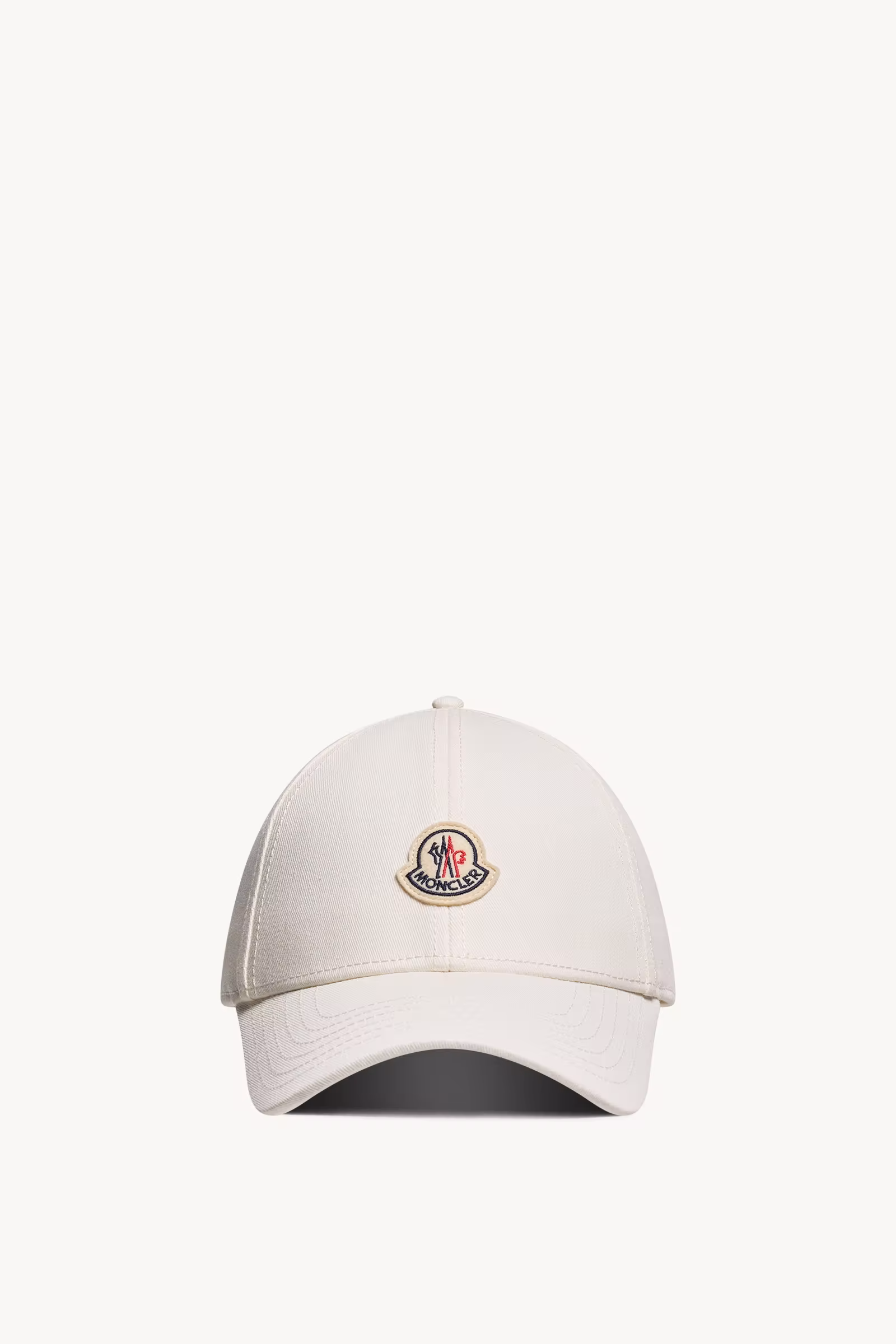 Moncler White Cotton Gabardine Baseball Cap Moncler White Cotton Gabardine Baseball Cap | Fragment Clothing