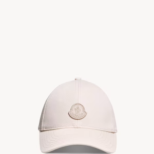 Moncler White Ivory Gabardine Baseball Cap | Fragment Clothing