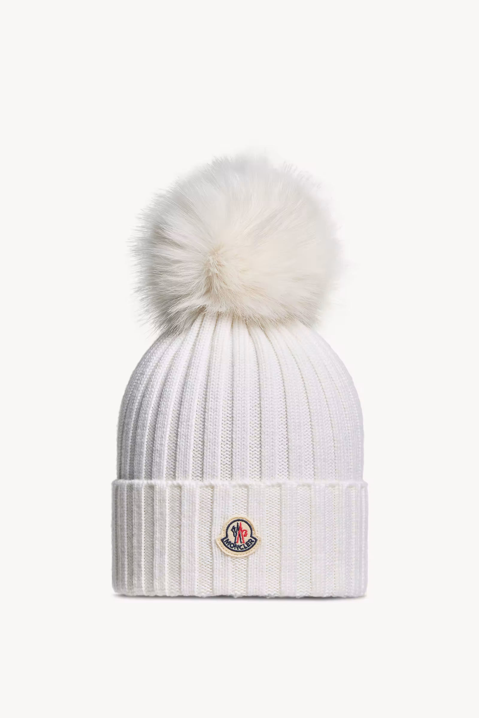 Moncler Wool Beanie with Faux Fur Pom Pom Moncler Wool Beanie with Faux Fur Pom Pom | Fragment Clothing