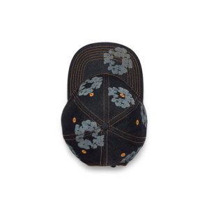 Mono Cotton Wreath Raw Denim Cap Washed Indigo | Fragment Clothing - View 2