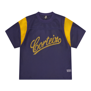 Open Mesh Panel Jersey [navy/yellow] | Fragment Clothing