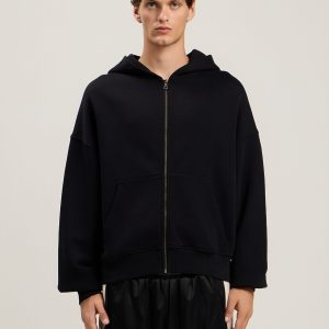 Palm Angels Back Curved Logo Zip Hoodie | Fragment Clothing - View 2