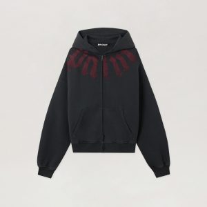 Palm Angels Big Neck Logo Zip Hoody | Fragment Clothing