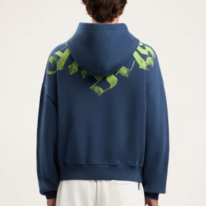 Palm Angels Big Neck Logo Zip Hoody | Fragment Clothing - View 2