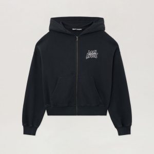 Palm Angels Leaf Loose Zip Hoodie | Fragment Clothing