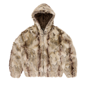 Pelt Hooded Fur Jacket [fawn] | Fragment Clothing