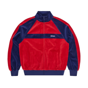 Pista Velour Track Jacket [navy/red] | Fragment Clothing