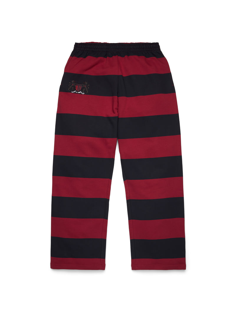 StripedOpenHemSweatpants_Red-Navy_Front (1) Striped Crest Open Hem Sweatpant Red/Navy | Fragment Clothing