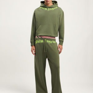 Waist Logo Sweatpants Green (3) | Fragment Clothing