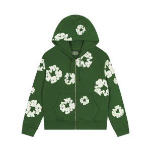 Cotton Wreath Zip Hoodie Green | Fragment Clothing