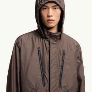 Aliso Hooded Rain Coat Men Brown Moncler 5 | Fragment Clothing