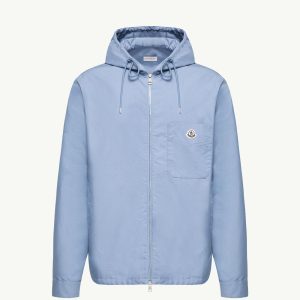 Cotton Blend Poplin Shirt Jacket - Cobalt Blue | Fragment Clothing