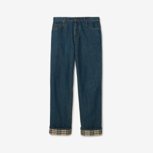 Straight Check Turn-up Jeans | Fragment Clothing