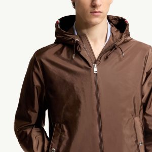 Grimpeurs Hooded Windbreaker - Brown | Fragment Clothing - View 2