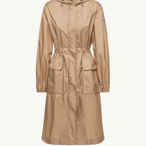 Hiengos Hooded Long Parka - Beige | Fragment Clothing - View 2