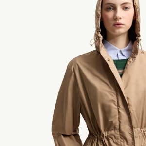 Hiengos Hooded Long Parka - Beige | Fragment Clothing - View 2