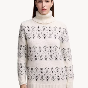 Moncler Crystal-Embroidered Alpaca & Wool Blend Turtleneck Sweater | Fragment Clothing - View 2