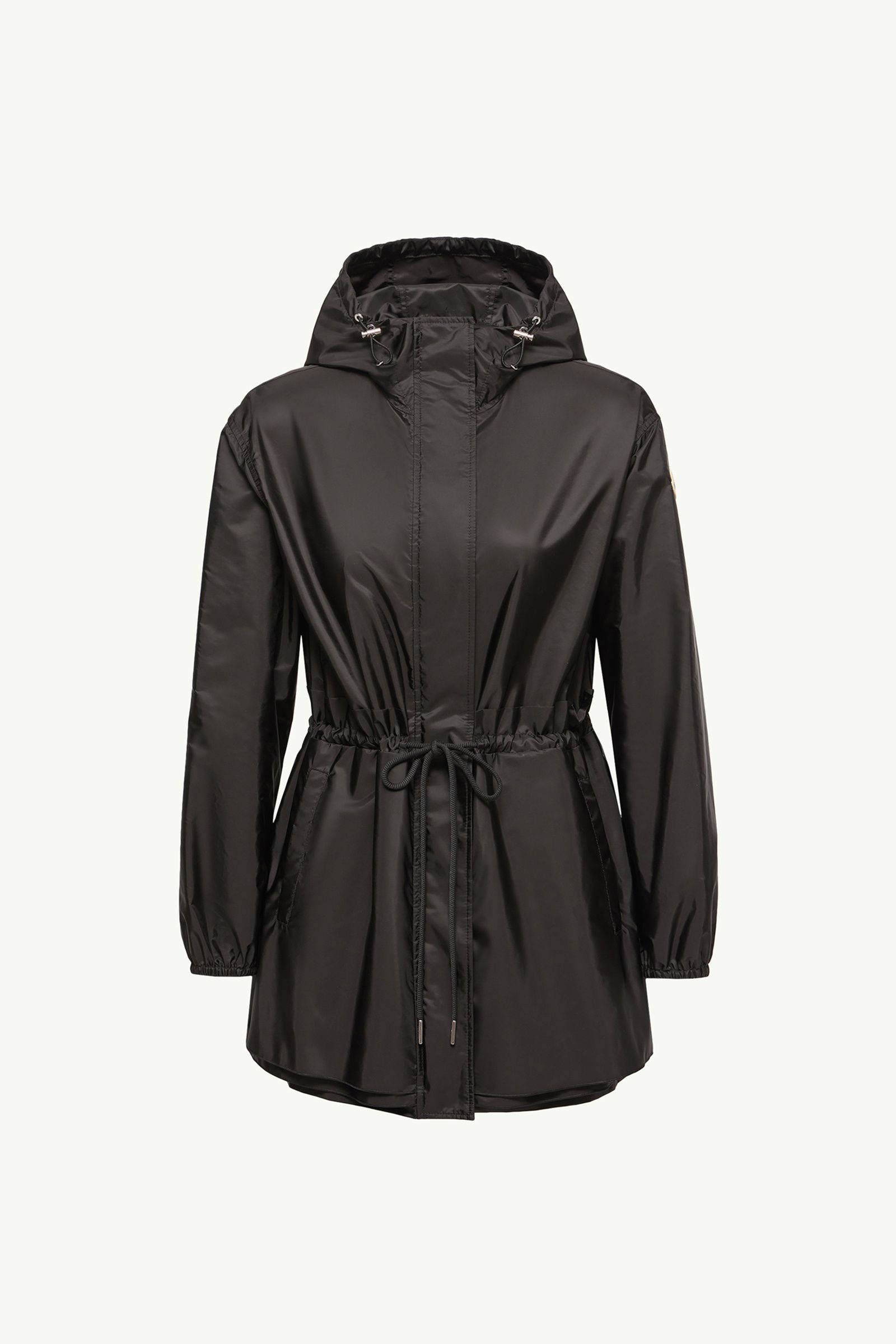 weteau-ruched-hooded-rain-jacket-women-black-moncler-2 Weteau Ruched Hooded Rain Jacket - Black | Fragment Clothing
