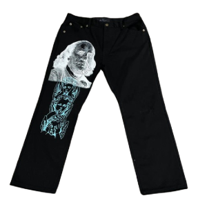 ngel SDL Jeans – Baggy Streetwear Denim Pants | Fragment Clothing - View 2