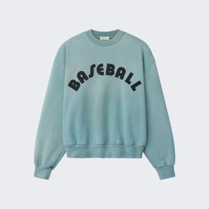 Baseball Classic Fit Half Raglan Sweatshirt Sky (2) | Fragment Clothing