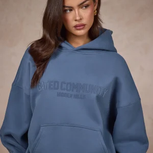 Basics Hoodie Steel Blue | Fragment Clothing - View 2