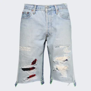 Better With Age Monroe Triple-wide Denim Repair Shorts Indigo | Fragment Clothing