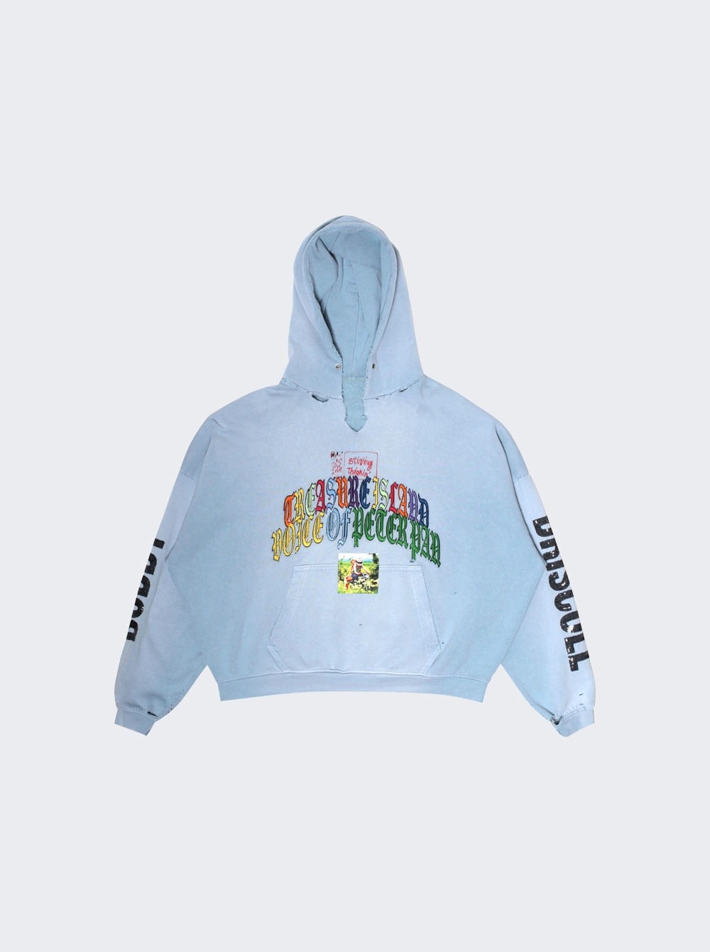 Bobby Dirscoll Hooded Sweatshirt Baby Blue (2) AUTO-DRAFT | Fragment Clothing