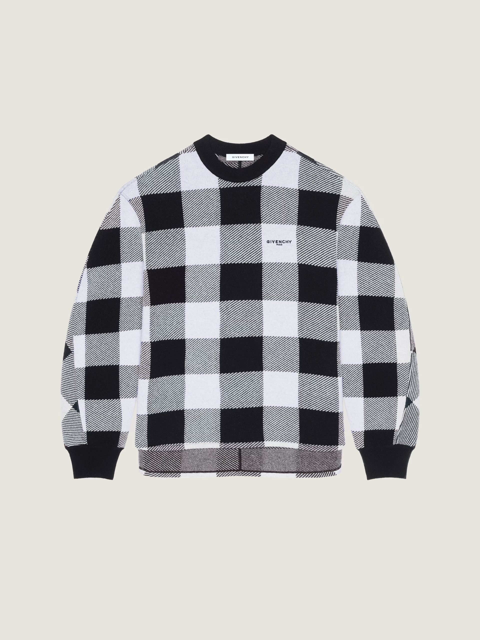 Checked sweater in wool embroidered Givenchy Paris (1) AUTO-DRAFT | Fragment Clothing