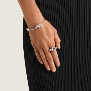 Crystal Pearl Bracelet In Metal, Crystals And Pearls (1) | Fragment Clothing