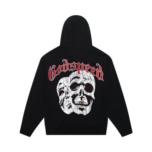 GODSPEED Dual Skull Graphic Hoodie – Black | Fragment Clothing