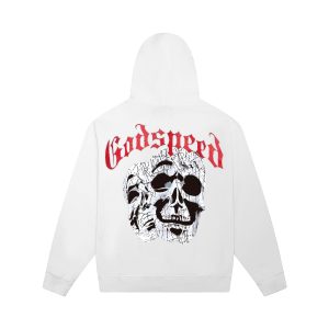 GODSPEED Dual Skull Graphic Hoodie – White | Fragment Clothing